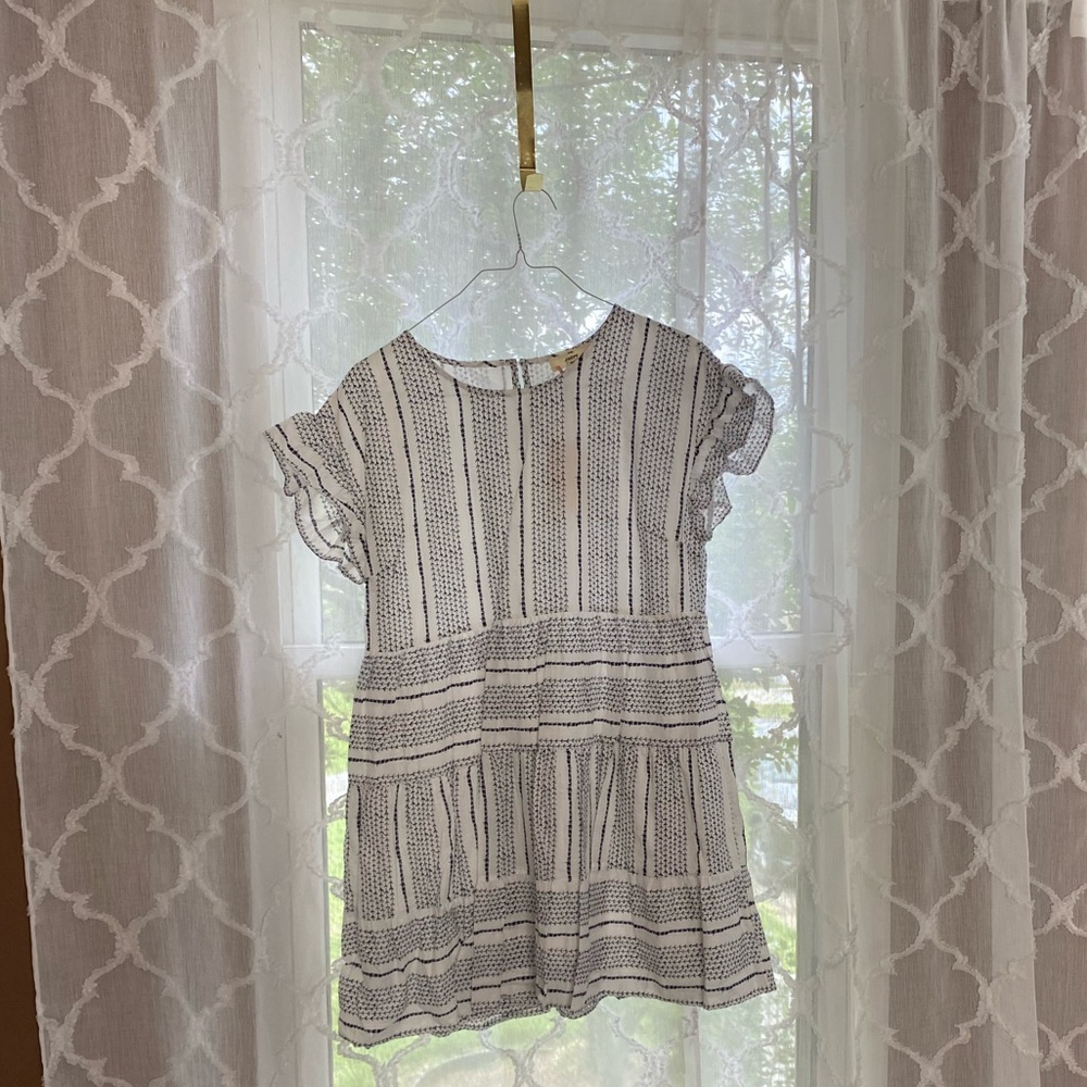 White & Navy Dress